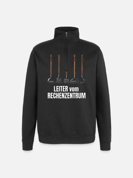 Leiter Vom Rechenzentrum Gartenarbeit Gärtner - Quarter-Zip-Sweatshirt - Schwarz