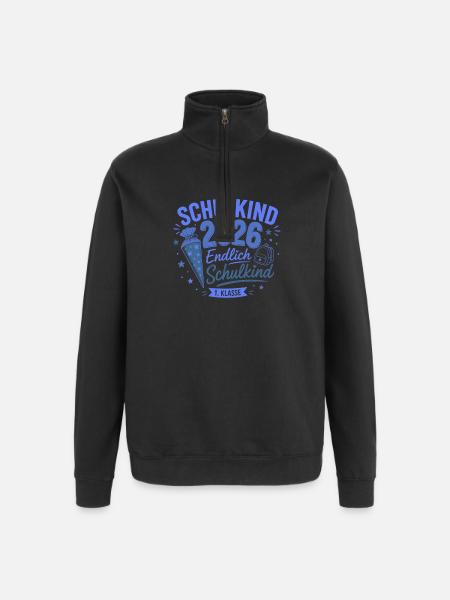 Schulbeginn 2026 Erstklasse - Quarter-Zip-Sweatshirt - Schwarz