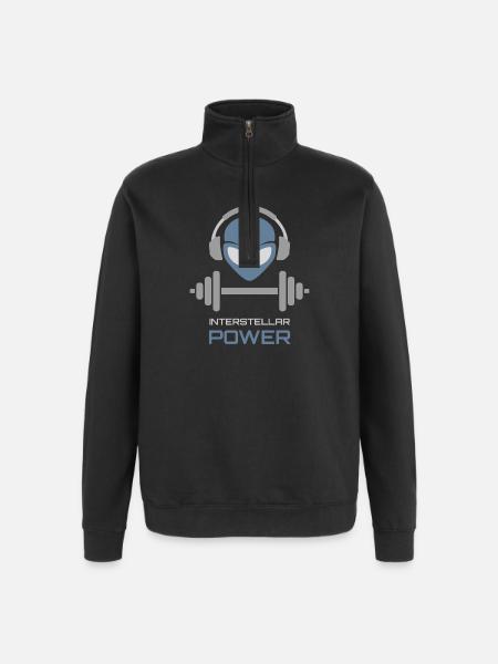 Powerlifting Alien Fitness Gym - Sweat à zip 1/4 - noir