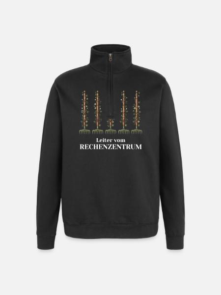 Leiter vom Rechenzentrum Gärtner - Quarter-Zip-Sweatshirt - Schwarz
