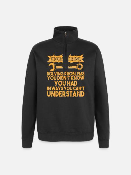 Ingenieur Student - Quarter-Zip-Sweatshirt - Schwarz