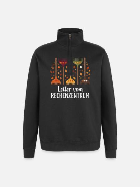 Rechenzentrum Gärtner Nerd Computer Spruch Garten - Quarter-Zip-Sweatshirt - Schwarz