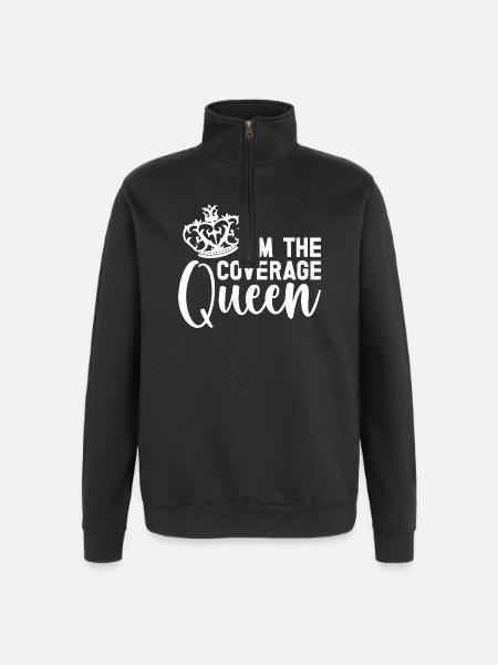 Insurance Agent Costume Coverage Queen Medicare - Quarter-Zip-Sweatshirt - Schwarz