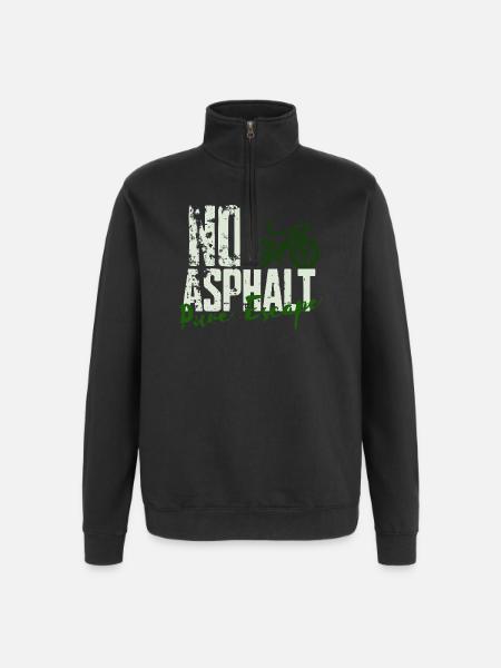 No Asphalt Pure Escape - Quarter-Zip Sweatshirt - black