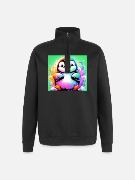 penguin - Quarter-Zip Sweatshirt - black
