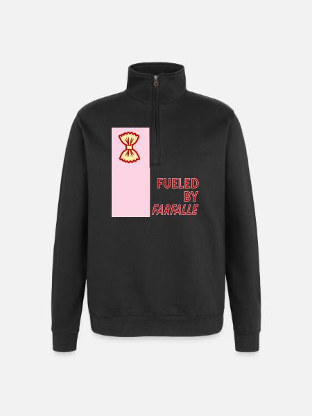 Fueled by Farfalle - Quarter-Zip Sweatshirt - black