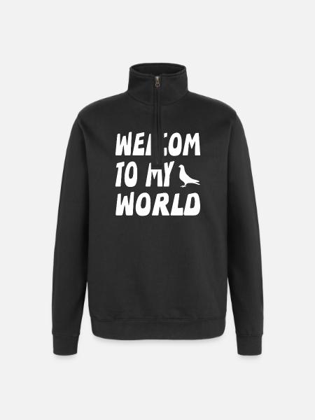 Doves - Quarter-Zip Sweatshirt - black