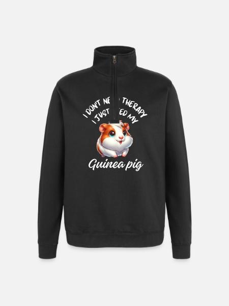 Guinea Pig Therapy - Quarter-Zip Sweatshirt - black