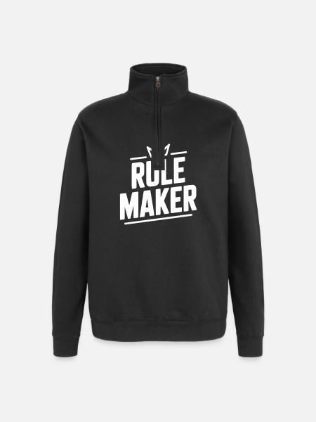 Rule Maker - Quarter-Zip Sweatshirt - black