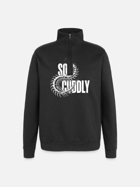 Scolopender motif - Quarter-Zip Sweatshirt - black