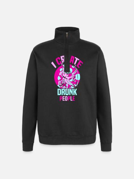 Kellner Barkeeper Ober Bar Bartender barchef - Quarter-Zip-Sweatshirt - Schwarz