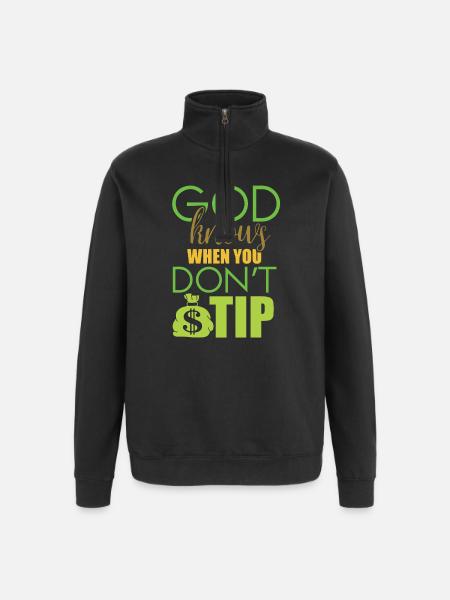 Serveur Barman Barchef - Sweat à zip 1/4 - noir