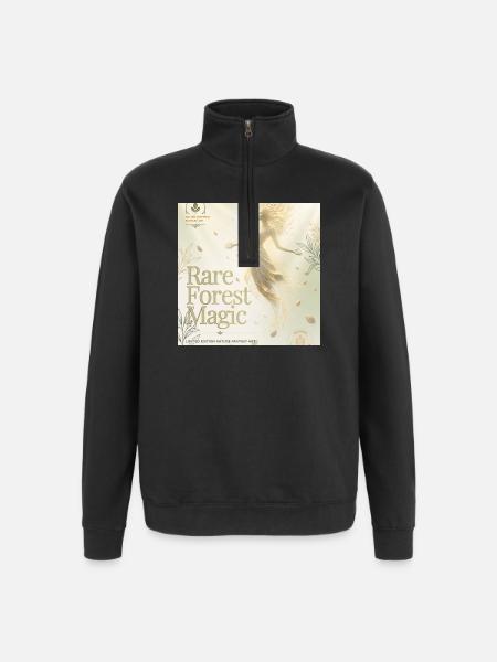Rare Forest Magic - Quarter-Zip Sweatshirt - black