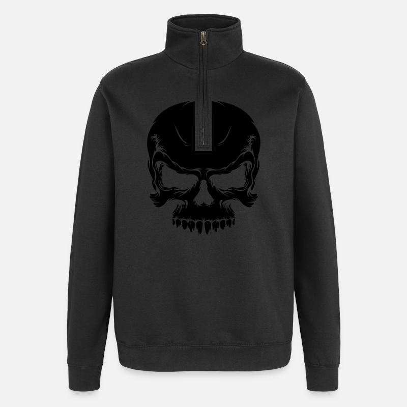 blutfleck - blood - blut - Quarter-Zip-Sweatshirt - Schwarz