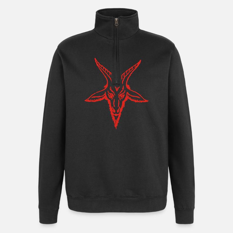 satan - Quarter-Zip-Sweatshirt - Schwarz