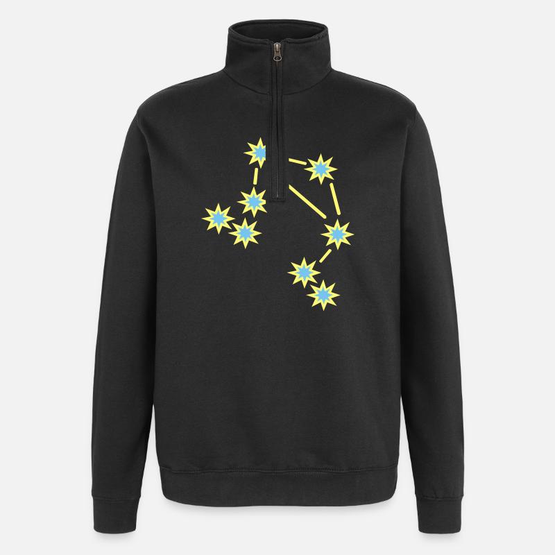 zodiac scales - Sweat à zip 1/4 - noir