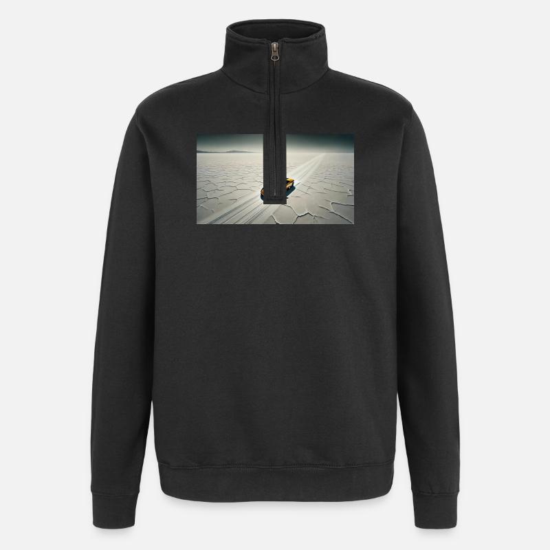 Auto - Quarter-Zip-Sweatshirt - Schwarz