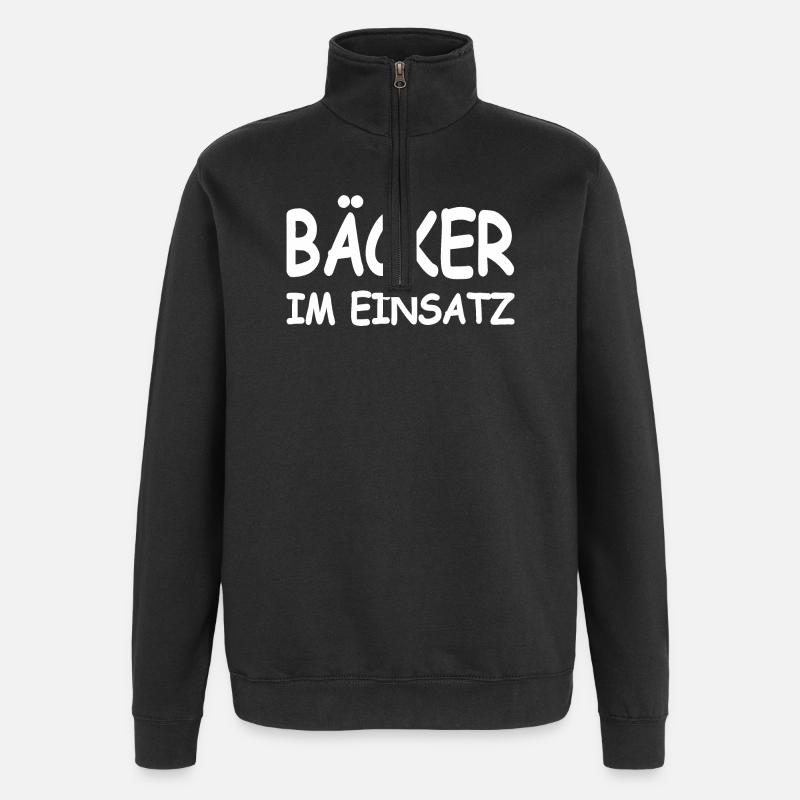 Bäcker - Quarter-Zip-Sweatshirt - Schwarz