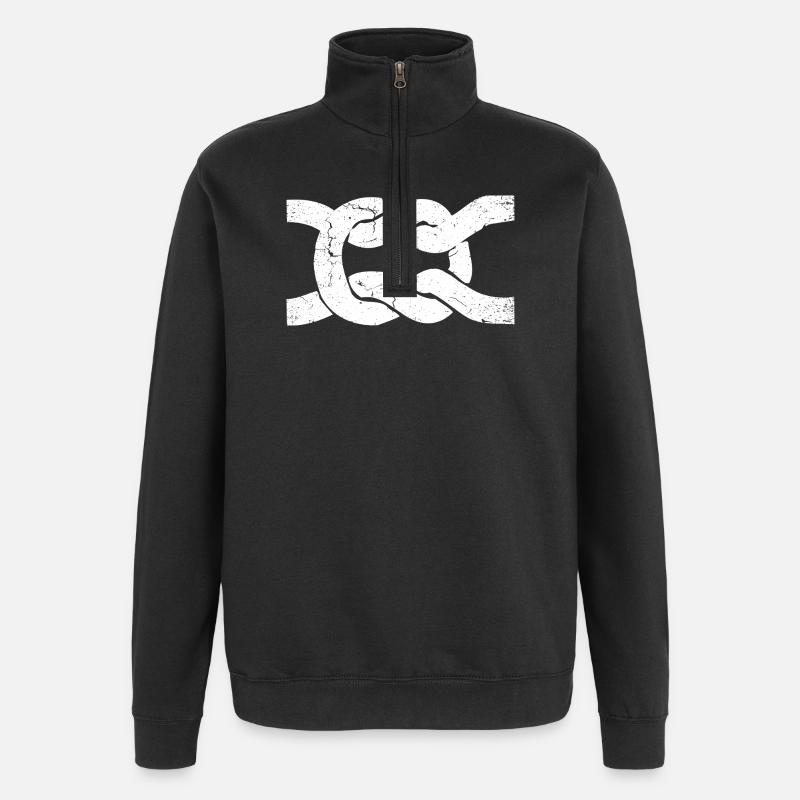 Sailor's knot | node | Node - Quarter-Zip Sweatshirt - black
