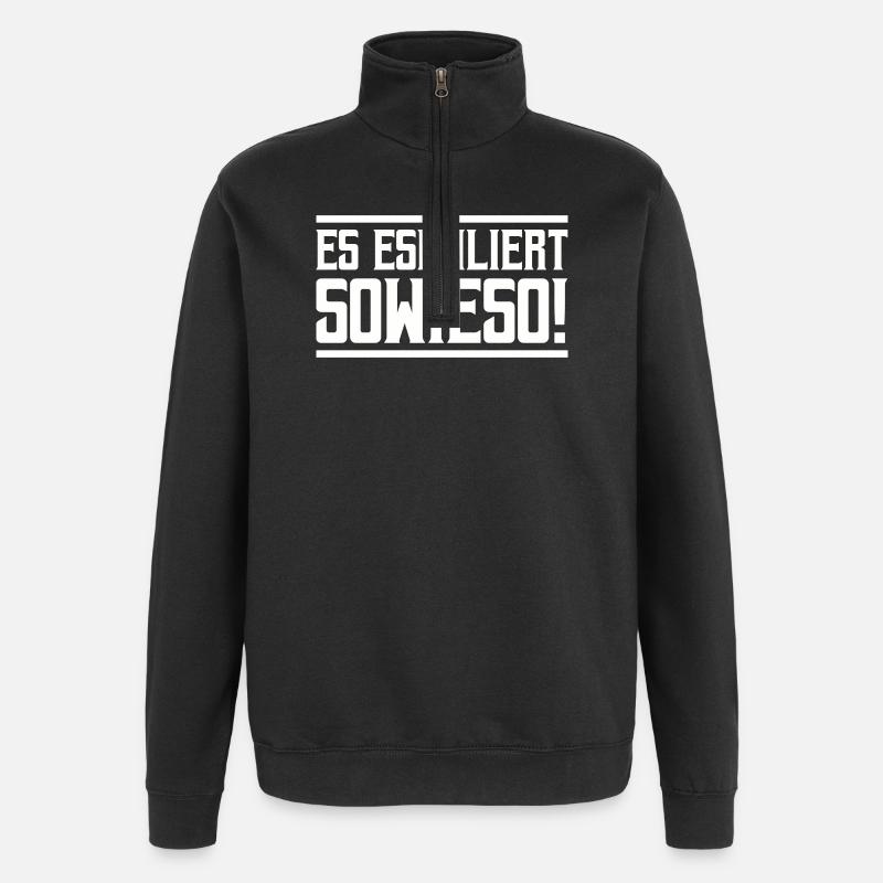 De toute façon, ça s’intensifie ! - Sweat à zip 1/4 - noir