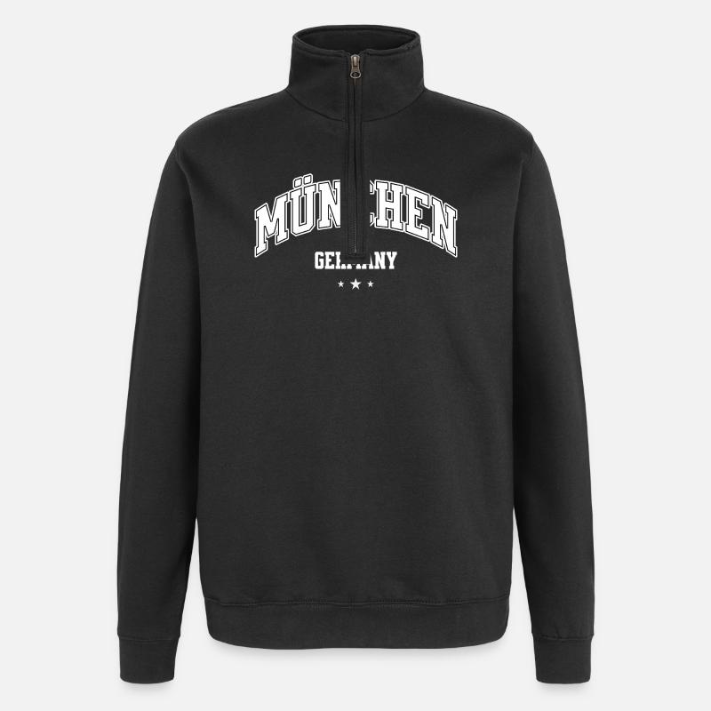 Munich Germany College Design - Quarter-Zip Sweatshirt - black