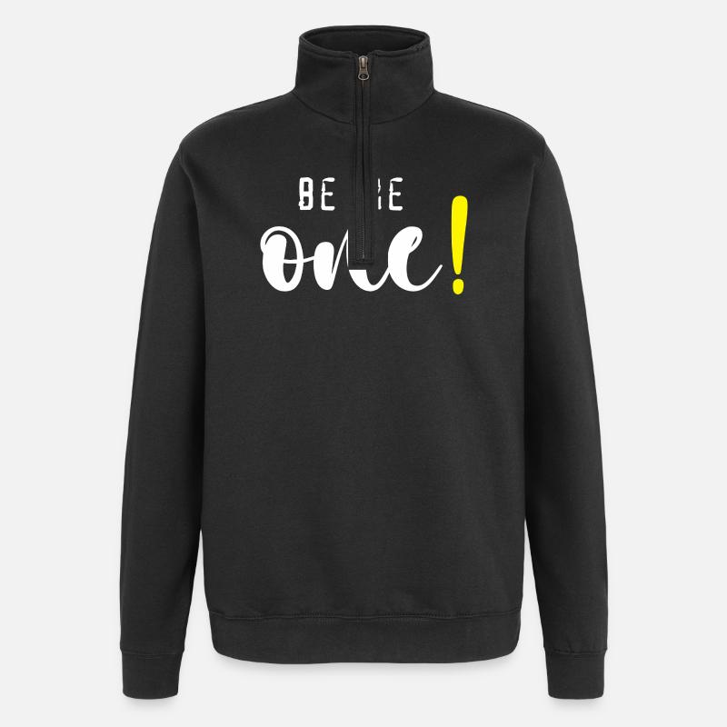 Sois celui qui ! - Sweat à zip 1/4 - noir