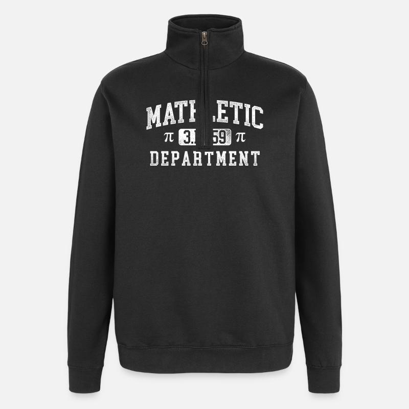 Dipartimento Mathletic 3.14159 Meme del Nerd Pi Day - Felpa con zip 1/4 - nero