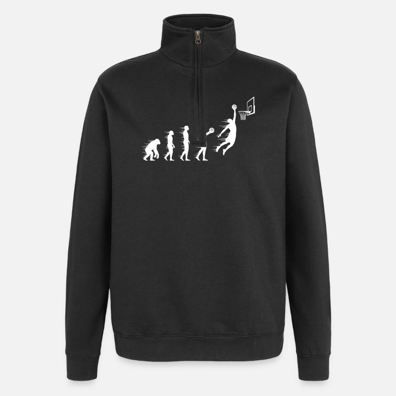 Évolution du saut au basket - Sweat à zip 1/4 - noir