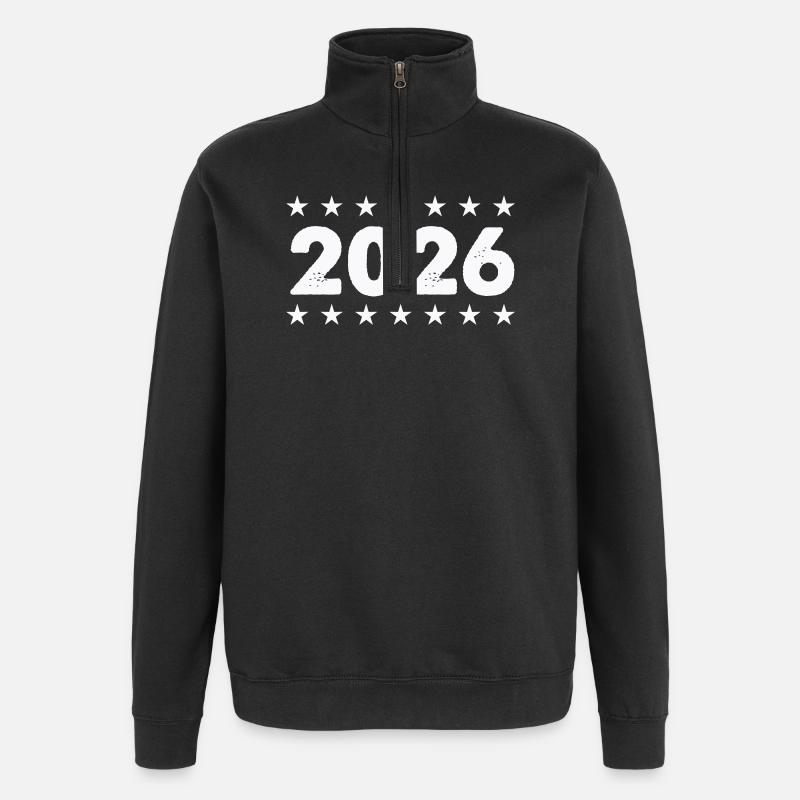 2026 Sternenrahmen - Quarter-Zip-Sweatshirt - Schwarz