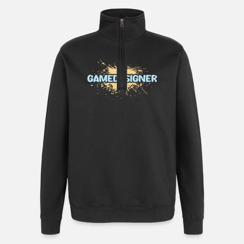 Beruf Gamedesigner - Quarter-Zip-Sweatshirt - Schwarz