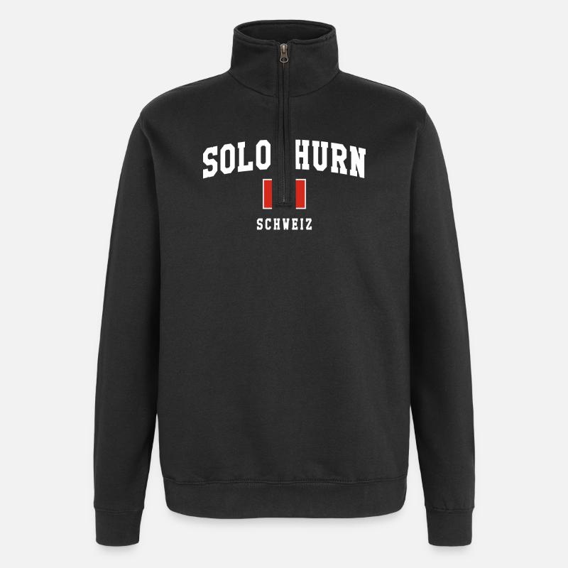 Soleure - Sweat à zip 1/4 - noir