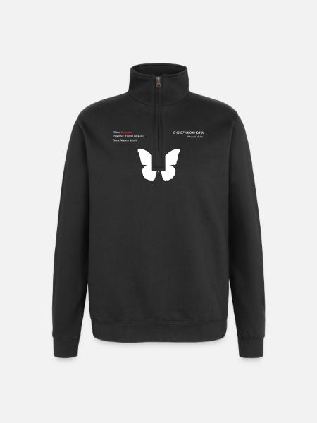 Papillon - Sweat à zip 1/4 - noir