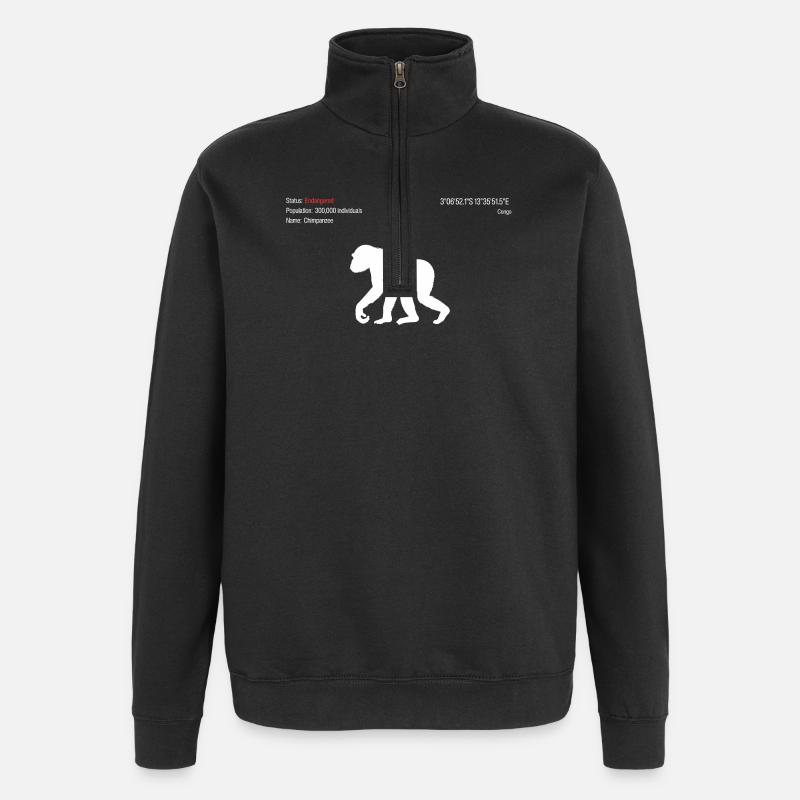 Chimpanzee - Quarter-Zip Sweatshirt - black