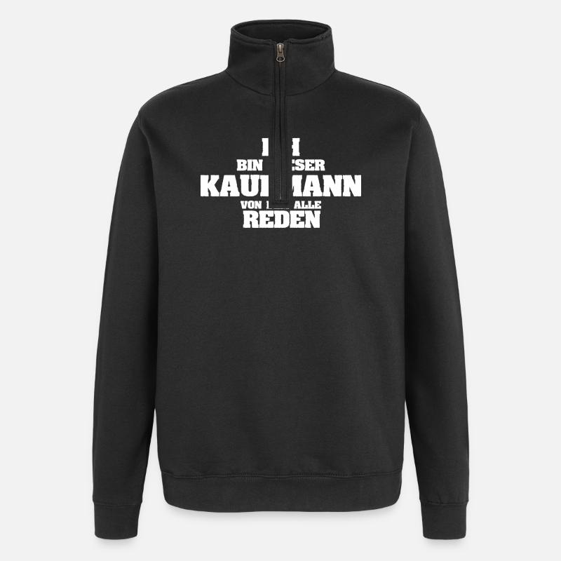 Kaufmann als Beruf - Quarter-Zip-Sweatshirt - Schwarz