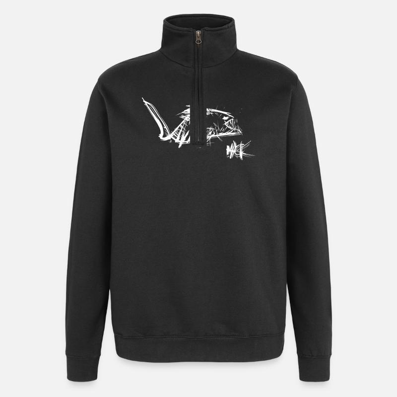 Hack - Quarter-Zip-Sweatshirt - Schwarz