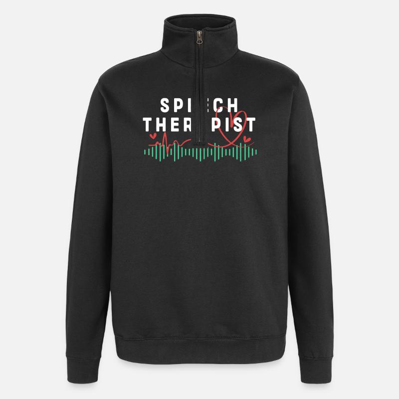 Sprachtherapeut Logopäde Logopädie - Quarter-Zip-Sweatshirt - Schwarz