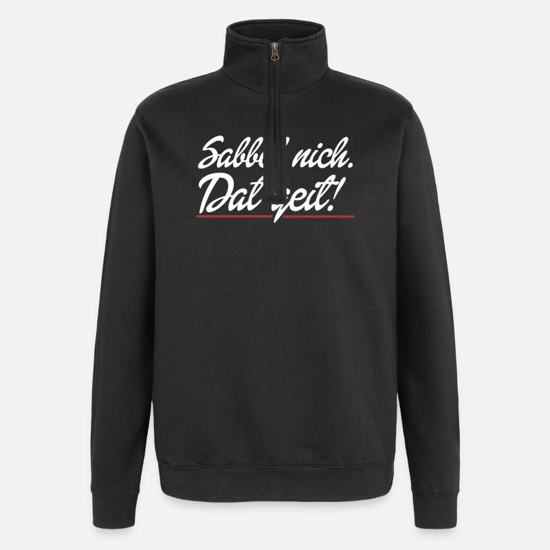 that works - Quarter-Zip Sweatshirt - black