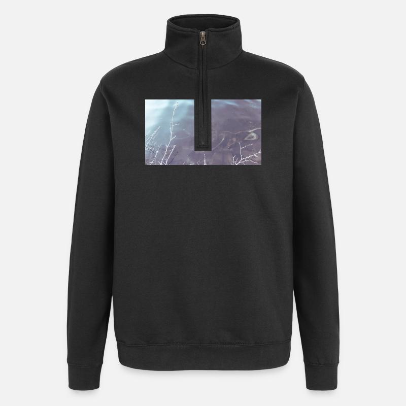 Fahrradwasser - Quarter-Zip-Sweatshirt - Schwarz