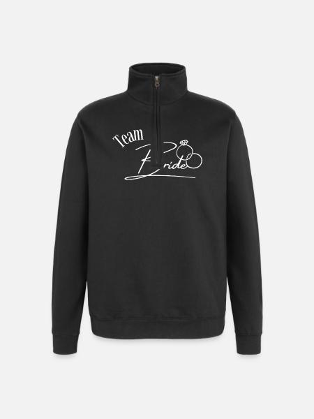 Team Bride - Quarter-Zip-Sweatshirt - Schwarz