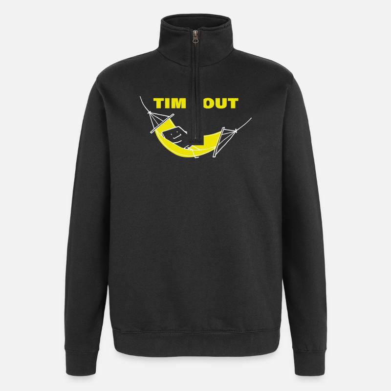 Time Out - Quarter-Zip Sweatshirt - black