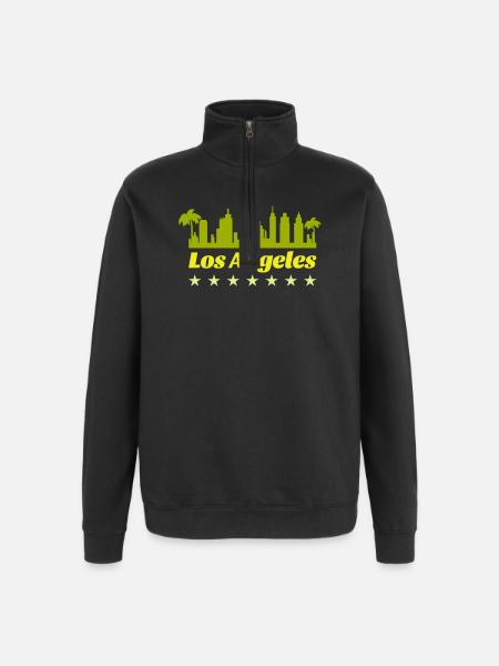 LA Skyline - Quarter-Zip Sweatshirt - black