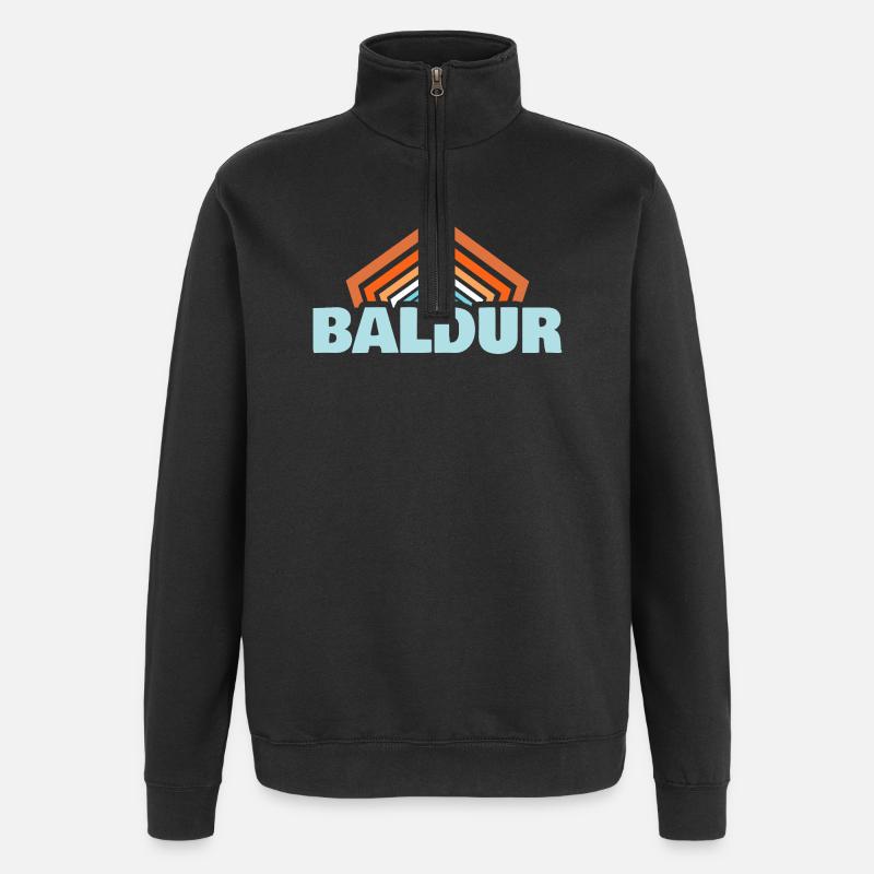 Baldur - Quarter-Zip Sweatshirt - black