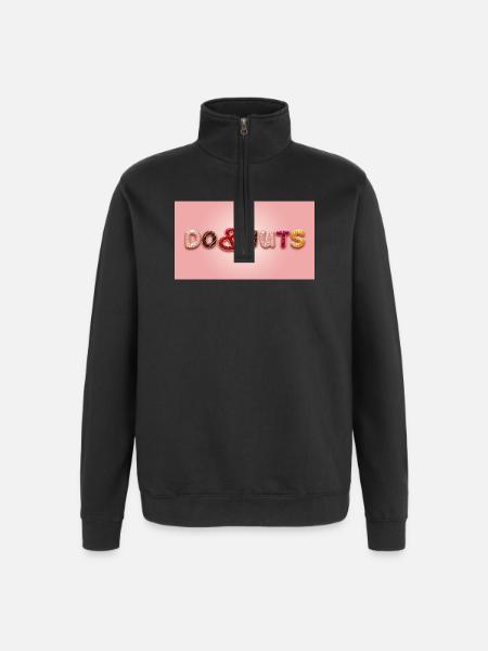 DO&NUTS - Sweat à zip 1/4 - noir
