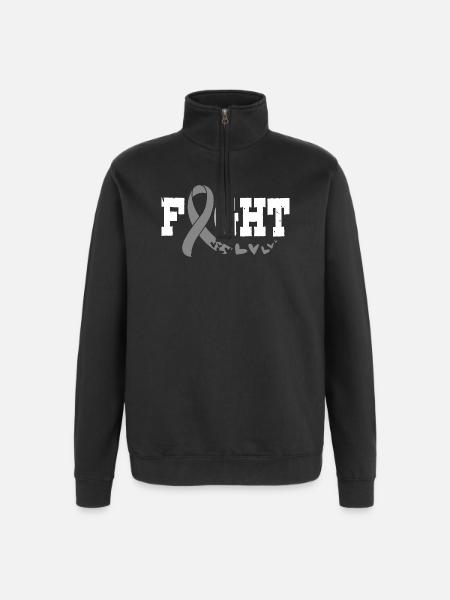 Hautkrebs Melanom - Quarter-Zip-Sweatshirt - Schwarz