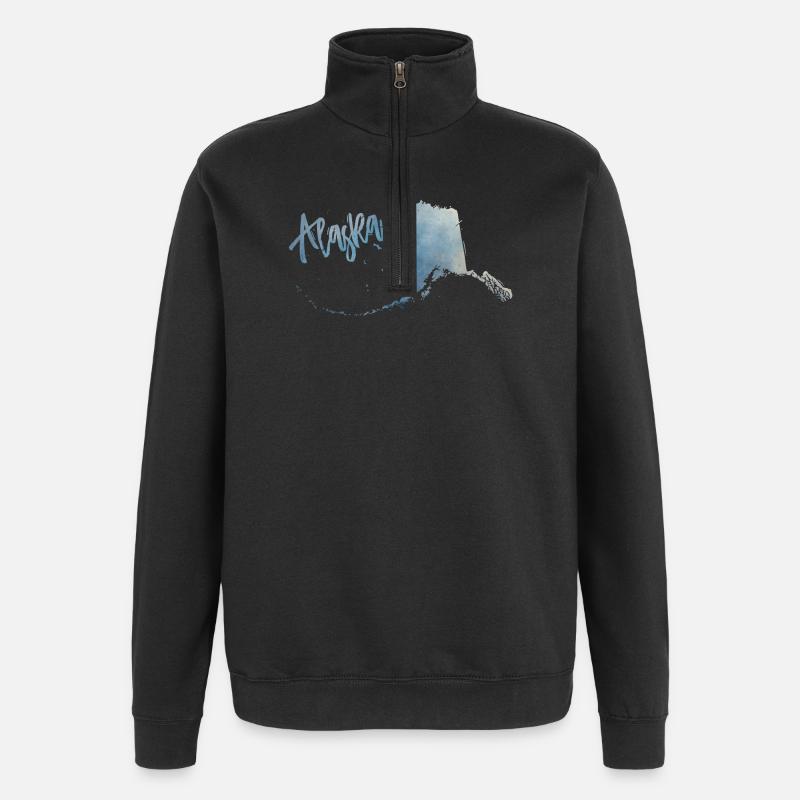 Alaska - Quarter-Zip-Sweatshirt - Schwarz