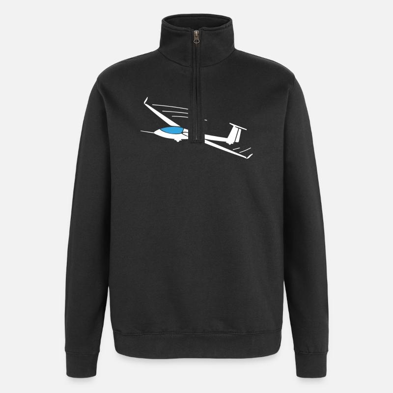 Glider glider pilot gift ideas - Quarter-Zip Sweatshirt - black