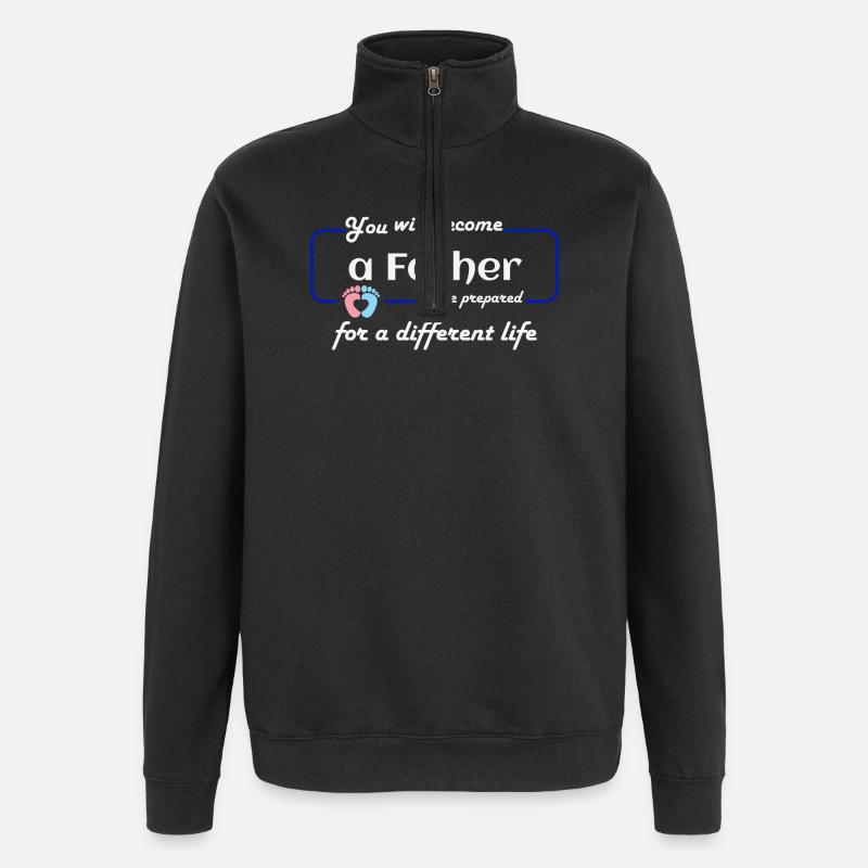 Tu seras un père - Sweat à zip 1/4 - noir