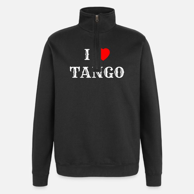 I Love Tango - Quarter-Zip Sweatshirt - black