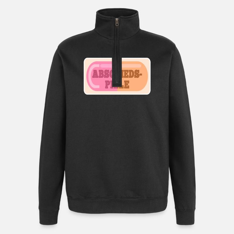 ABSCHIEDSPILLE ABSCHIED - Quarter-Zip-Sweatshirt - Schwarz