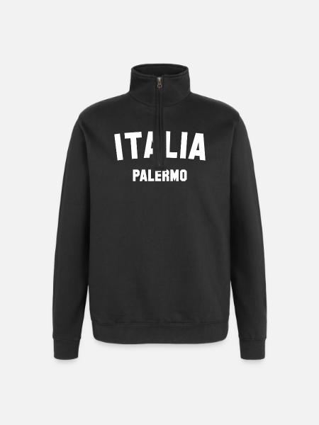 ITALIA PALERMO Italy - Quarter-Zip Sweatshirt - black